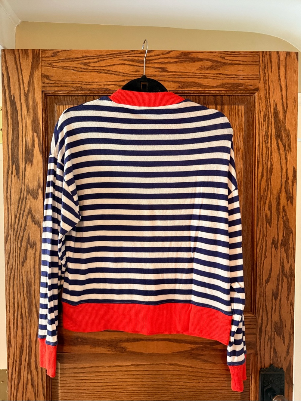 J. Crew Women’s Supercozy mockneck pullover in stripe, Medium - Picture 4 of 7